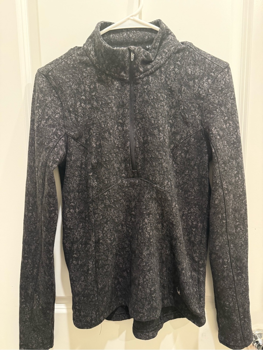 Spyder Active Women’s S Black Gray Speckled Fleece 1/4 Zip Gorpcore Pullover